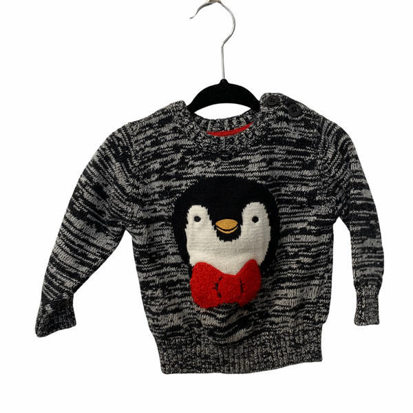 Joe penguin sweater 6-12m