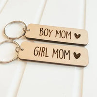 Girl Mom / Boy Mom Keychain
