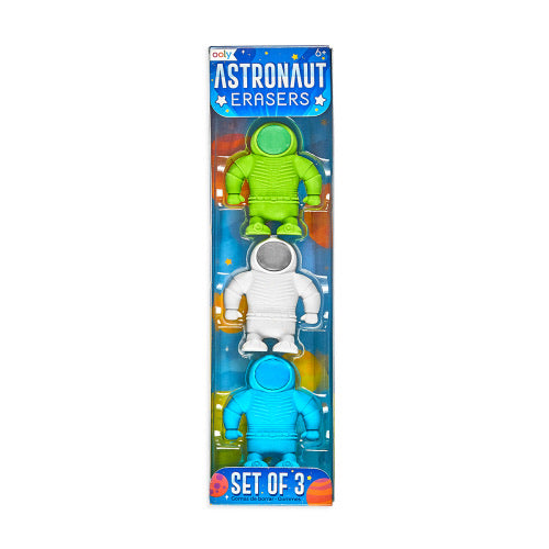 Astronaut Erasers (set of three)